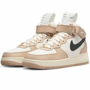  Nike Air Force 1 MID '07 LX [AIR FORCE 1 MID '07 LX]sima-/ pale ivory / coconut milk / black DX2938-200 size 28.