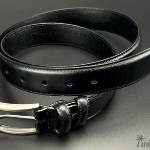 arohawaii86◆HB-711A.本革.ブラック High Grade leather*シングルステッチ 35mm レザーベルト☆1スタ☆１円スタート☆の画像4