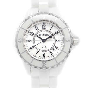  battery replaced CHANEL Chanel J12 33mm H0968 200m waterproof Date white white stainless steel ceramic lady's quartz 