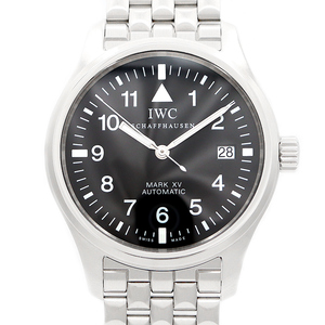 内部点検済 IWC インターナショナルウォッチカンパニー パイロットウォッチ マークXV IW325307 デイト SS メンズ 自動巻き マーク15