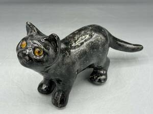 新品 目が合う ケンジントンキャット サイズ１ 黒 猫 置物 ネコ フィギュリン ウィンスタンリー