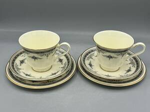  Minton 2 customer Trio cup & saucer cake plate Grasmere flower cup and saucer (790-2)