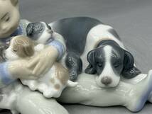 リヤドロ みんなおねんね 男の子 犬 フィギュリン スペイン製 陶器 置物 陶磁器 陶磁器人形 1535_画像3