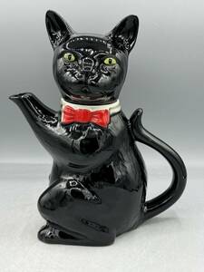 トニーウッド Tony Wood 蝶ネクタイ ネコ 黒 猫 ティーポット 英国製 (773-21)