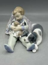 リヤドロ みんなおねんね 男の子 犬 フィギュリン スペイン製 陶器 置物 陶磁器 陶磁器人形 1535_画像4