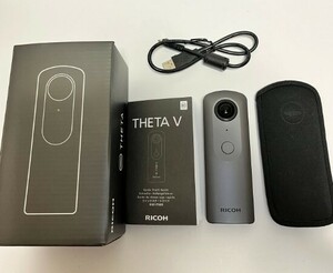 ★良品★ リコー RICOH シータ THETA V 360度カメラ 作成例あり★元箱付き・付属品多数★