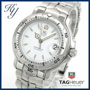 1円～ ３ヶ月保証付き 磨き済み 美品 本物 TagHeuer タグホイヤー 6000 WH1211 ホワイト ボーイズ メンズ レディース 時計