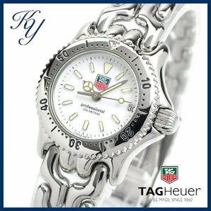 1円～ 3ヶ月保証付き 磨き済み 美品 本物 アンティーク TAGHEUER タグホイヤー Sel セル S90 ホワイト レディース 時計の画像1