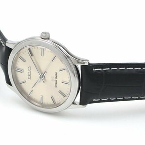 1円～ 3ヶ月保証付き 磨き済み 美品 本物 人気 Grand Seiko グランドセイコー 9581-7020 シルバー 革ベルト メンズ 時計の画像3