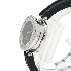 1円～ 3ヶ月保証付き 磨き済み 美品 本物 定番 人気 BVLGARI ブルガリ ビーゼロワン BZ22S ラバーベルト ブラック レディース 時計の画像7