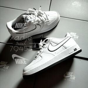 新品 正規品 NIKE ナイキ AIR FORCE1 LOW エアフォース1 ロー 07 白 ホワイト 黒 ブラック 30cm US12 デュブレ 箱付き