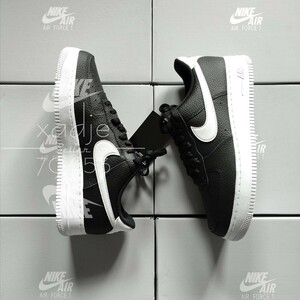 新品 正規品 NIKE ナイキ AIR FORCE1 LOW エアフォース1 ロー 07 黒 ブラック 白 27.5cm US9.5 レザー 箱付き