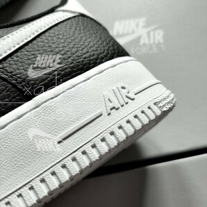 新品 正規品 NIKE ナイキ AIR FORCE1 LOW エアフォース1 ロー 07 黒 ブラック 白 27cm US9 レザー 箱付きの画像4