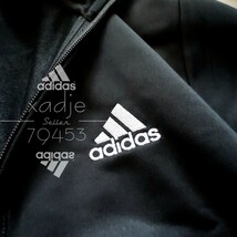 新品 正規品 adidas アディダス 上下セット セットアップ ジャージ ジャケット パンツ 黒 ブラック 白 ロゴ刺繍 プリント L_画像3