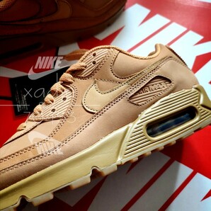 新品 正規品 NIKE ナイキ AIR MAX 90 PRM WNTR エアマックス 90 プレミアム FLAX ウィート 27.5cm US9.5 箱付き ガムソールの画像2