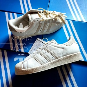 新品 正規品 adidas orginals アディダス オリジナルス SUPER STAR 82 スーパースター 本革 レザー 白 オフホワイト 28.5cm US10.5 箱付き