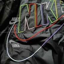 新品 正規品 NIKE ナイキ ロゴ 刺繍 上下セット ナイロン ジャケット パンツ セットアップ 黒 ブラック マルチ 裏地メッシュ 2XL XXL_画像3