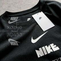 新品 正規品 NIKE ナイキ NSW INC 半袖 Tシャツ 2枚セット 黒 ブラック 白 ホワイト ロゴ スウッシュ プリント L_画像5