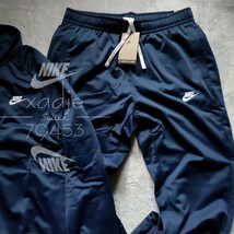 新品 正規品 NIKE ナイキ ジャージ 上下セット ジャケット パンツ ロゴ刺繍 セットアップ MOVE TO ZERO 紺 ネイビー 白 XL_画像5