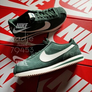 新品 正規品 NIKE ナイキ CORTEZ コルテッツ 緑 グリーン 白 セイル 28.5cm US10.5 スエード レザー 箱付き