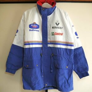 ▽ Rothmans ロスマンズ RENAULT ルノー ジャンパー ベンチコート 白/青 Mの画像1