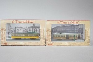 ACME アクメ Nゲージ el Tram de Milan T002 Vettura 1508 Lineea1 anno 1928 など ミラノ 路面電車 2点セット 外国車両