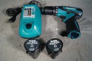 ◎ makita マキタ 充電式ドライバドリル 充電器 100V バッテリー 2個付き ※動作確認未チェック DF330D