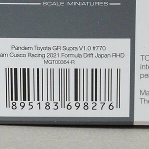 MINIGT / TSM 1/64 パンデム トヨタ GR スープラ V1.0 フォーミュラ・ドリフト ジャパン 2021 #770 チーム・クスコレーシング MGT00364-Rの画像5