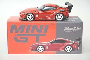 MINIGT / TSM トゥルースケール 1/64 HKS Toyota トヨタ GR スープラ ルネサンスレッド (左ハンドル) MGT00265-L