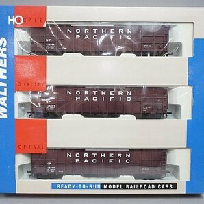 WALTHERS ウォルサーズ HOゲージ 61' Wood Chip Car ウッドチップ 貨車 NP ノーザン・パシフィック鉄道 3両セット 外国車両 34053の画像1