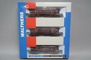 WALTHERS ウォルサーズ HOゲージ 45' Logging Flat Car 伐採木材 貨車 w/logs SP サザン・パシフィック鉄道 3両セット 外国車両 34006