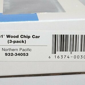 WALTHERS ウォルサーズ HOゲージ 61' Wood Chip Car ウッドチップ 貨車 NP ノーザン・パシフィック鉄道 3両セット 外国車両 34053の画像5