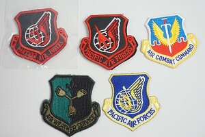 ★ 太平洋空軍 PACIFIC AIR FORCES / 米空軍航空戦闘軍団 AIR COMBAT COMMAND などワッペン / パッチ 2点両面ベルクロ付き 5点セット