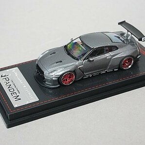 ignition model イグニッションモデル 1/64 Nissan 日産 PANDEM パンデム R35 GT-R ガンメタリック / レッドホイール IG2796の画像2