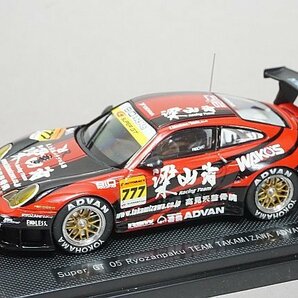 EBBRO エブロ 1/43 Porsche ポルシェ 梁山泊 チーム 高見沢 アドバン GT3 スーパーGT 2005 #777 43752の画像1