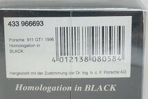 ミニチャンプス PMA / KYOSHO 京商 1/43 Porsche ポルシェ 911 GT1 ホモロゲーション in BLACK 1996 433966693_画像3