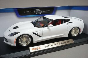 Maisto マイスト 1/18 Chevrolet シボレー コルベット スティングレー Z51 2014 ホワイト 46629 ※難あり ジャンク