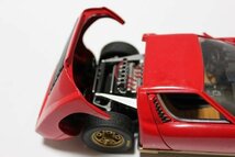 ▽ジャンク ANSON アンソン 1/18 Lamborghini ランボルギーニ MIURA ミウラ 全長約24cm ミニカー レッド_画像5