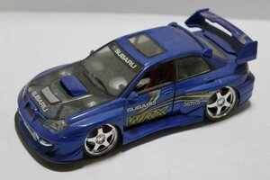 ▽ジャンク KENTOYS ケントイズ 1/24 SUBARU スバル WRX STI ミニカー ブルー 071101