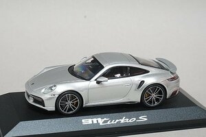 ミニチャンプス PMA 1/43 Porsche ポルシェ 911 (992) Turbo S 2020 GT シルバー ディーラー特注 WAP0201780K