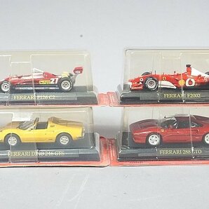 アシェット 1/43 Ferrari フェラーリコレクション ディーノ 246 GTS / 288 GTO / F2002 / F126 C2 4点セット ※外箱等欠品の画像1