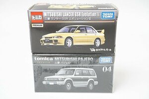 TOMICA トミカ プレミアム 04 三菱 パジェロ / 三菱 ランサー GSR エボリューションIII タカラトミーモール限定 2点セット