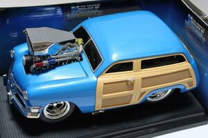 ▽ STAGING LANE 1/18 FORD フォード MUSCLE MACHINES 50' FORD WOODY ミニカー ブルー×ブラウン #61184