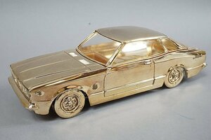 Nissan 日産 Bluebird ブルーバード オルゴール付き 灰皿 / シガレットケース / 小物入れ 全長約22cm ※パーツ破損有り(オルゴール部分)