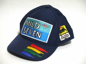 ▽ Benetton Formula1 ベネトンフォーミュラー1 MILD SEVEN マイルドセブン RENAULT ルノー キャップ帽子 紺