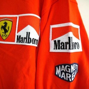 ▽ TOMMY HILFIGER トミーヒルフィガー Ferrari フェラーリ Marlboro マルボロ ポロシャツ 赤 Lの画像3