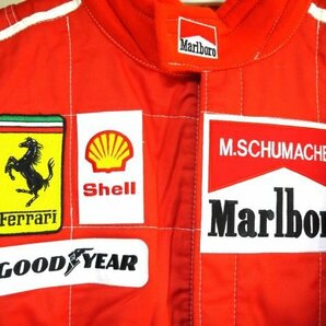 ▽ OMP Ferrari フェラーリ Marlboro マルボロ ミハエル・シューマッハ つなぎ レーシングスーツ 赤の画像2