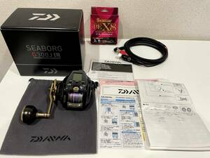 送料無料 ダイワ(DAIWA) 電動リール 21 シーボーグ G300JL 左ハンドル 使用22h 12km 美品 新品PE3号400mライン付き