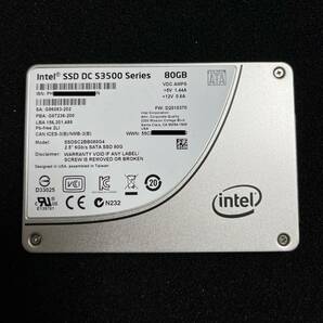 intel SSD DC S3500 Series 80GB MLC 2.5inch SSDSC2BB080G4 SATA ((動作品・1個限定！))の画像1