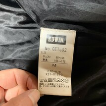 EDWIN エドウィン ダウンジャケット アウター ジップアップ フード　ブルゾン　ブラック　サイズM_画像6